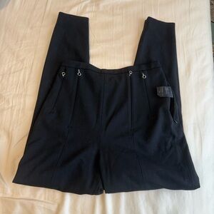 Alexander Wang wool blend cropped trousers with silver hardware detail XS